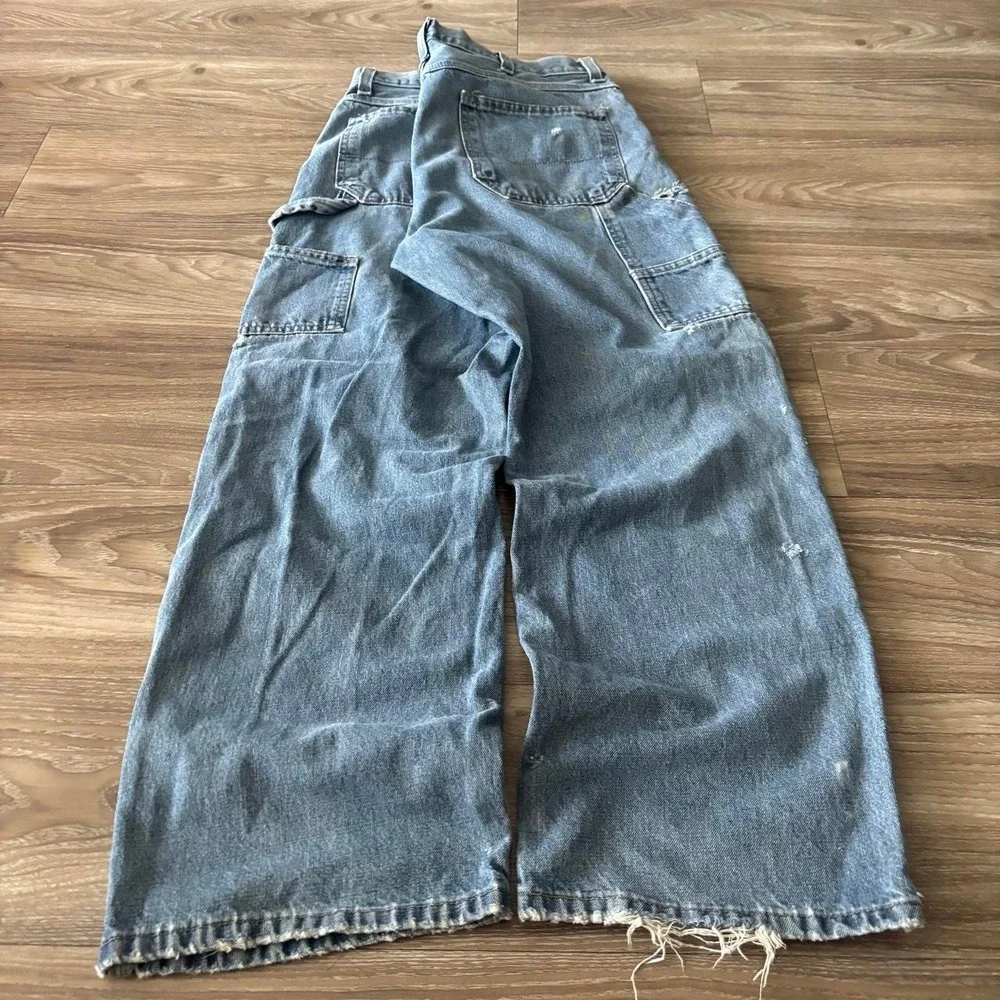 Vintage Y2K/2000s Baggy Medium Wash Streetwear Skater Carpenter Jeans! 36x30